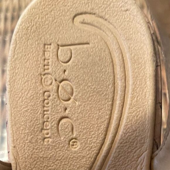 Born b.o.c Floral Wedge Cork Sandals Slingback Open Toe Multicolor - Picture 6 of 6